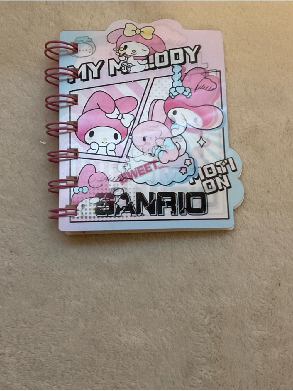 Sanrio My Melody Mini Notebook - Pink & Light Blue